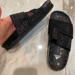 Stella McCartney Adidas slides, vegan leather.
